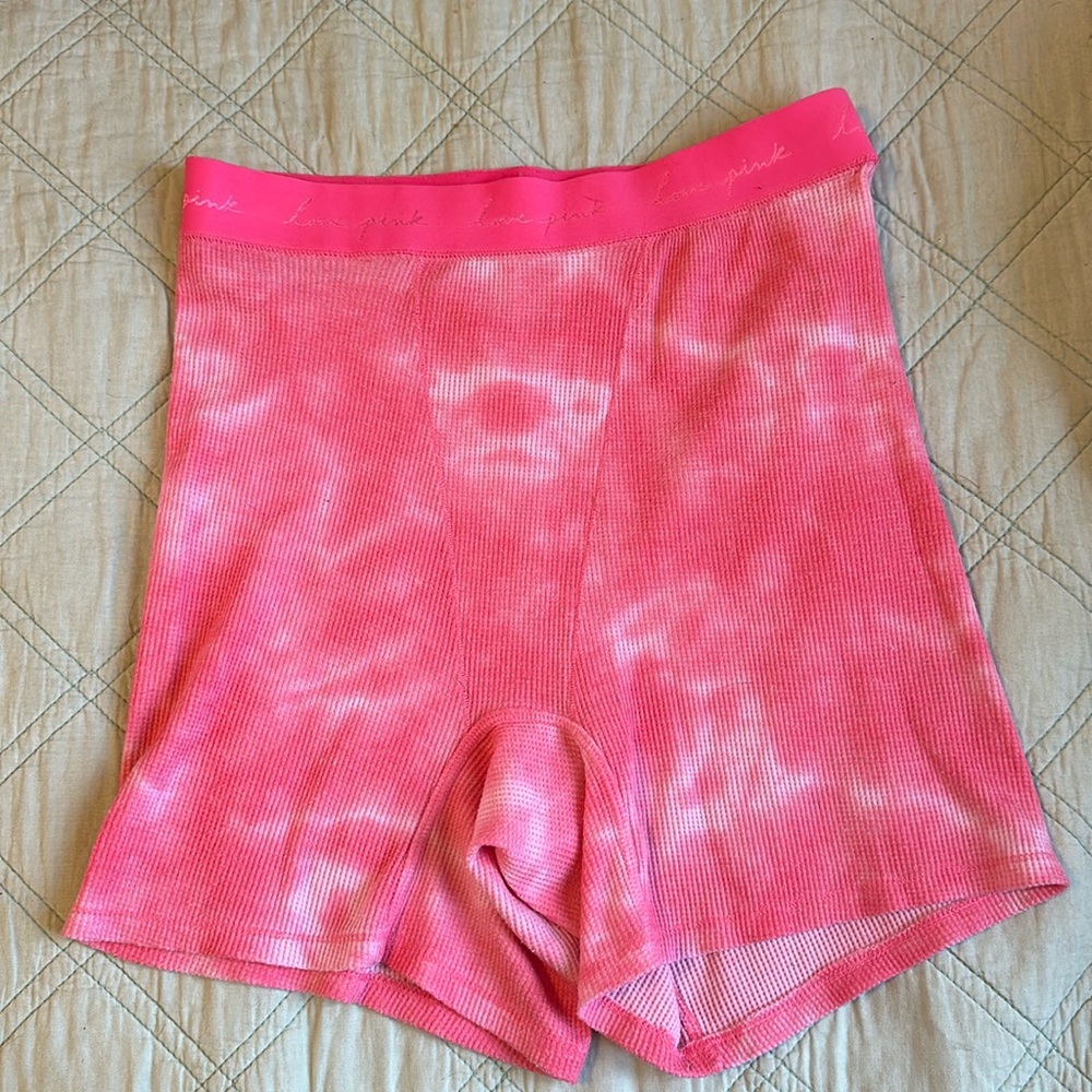 Tie dye thermal PINK pj shorts